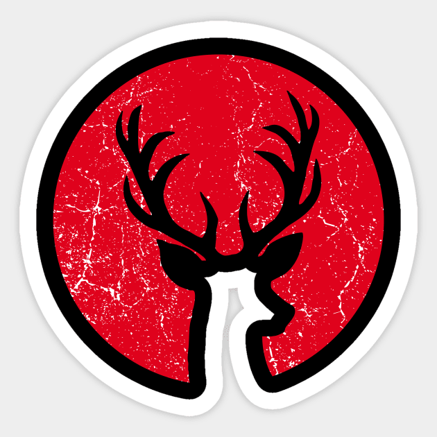 Red deer logo Sticker by Dominic Becker